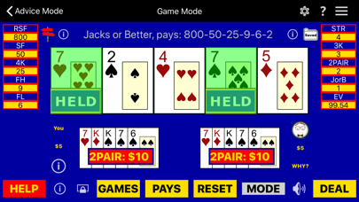 Play Perfect Video Poker Lite screenshot 3