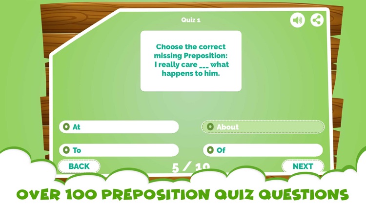 Learning Prepositions Quiz App screenshot-3