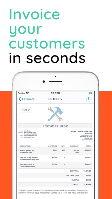 How to cancel & delete Invoice Simple, Estimate Maker from iphone & ipad 1