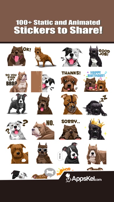 Pit Bull Dogs Emoji Stickers screenshot 2