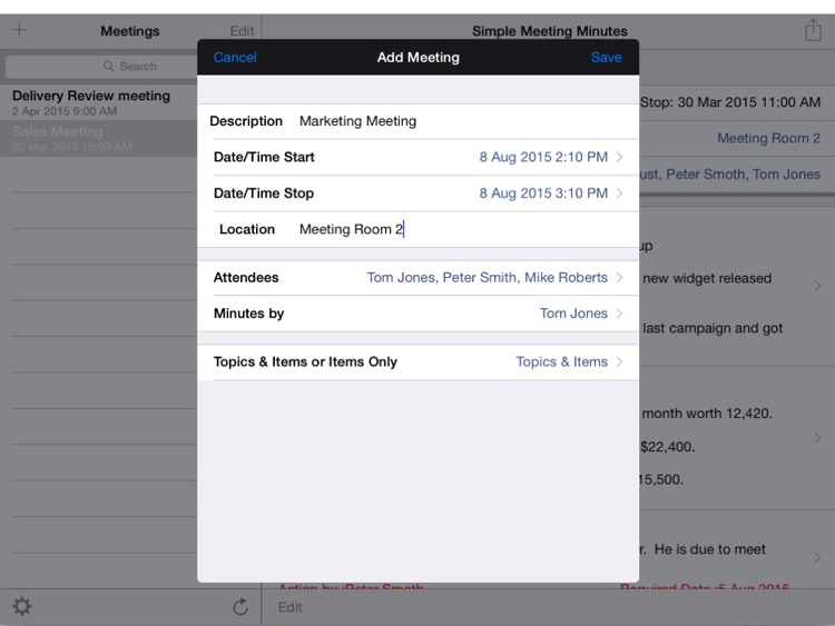 Simple Meeting Minutes