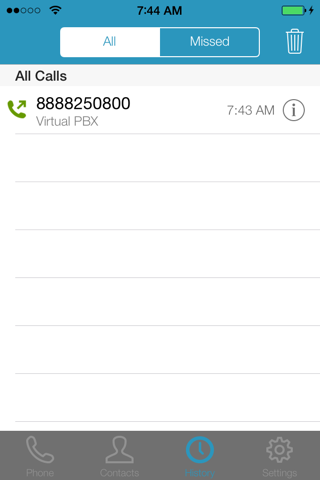 Virtual PBX Softphone - náhled