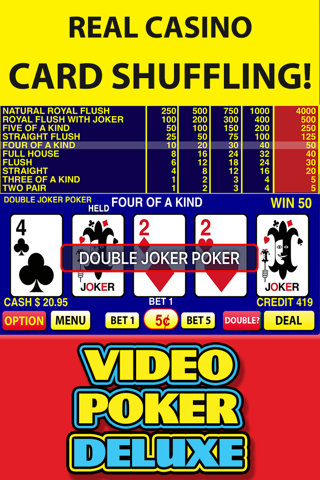 Video Poker Deluxe Casino screenshot 3