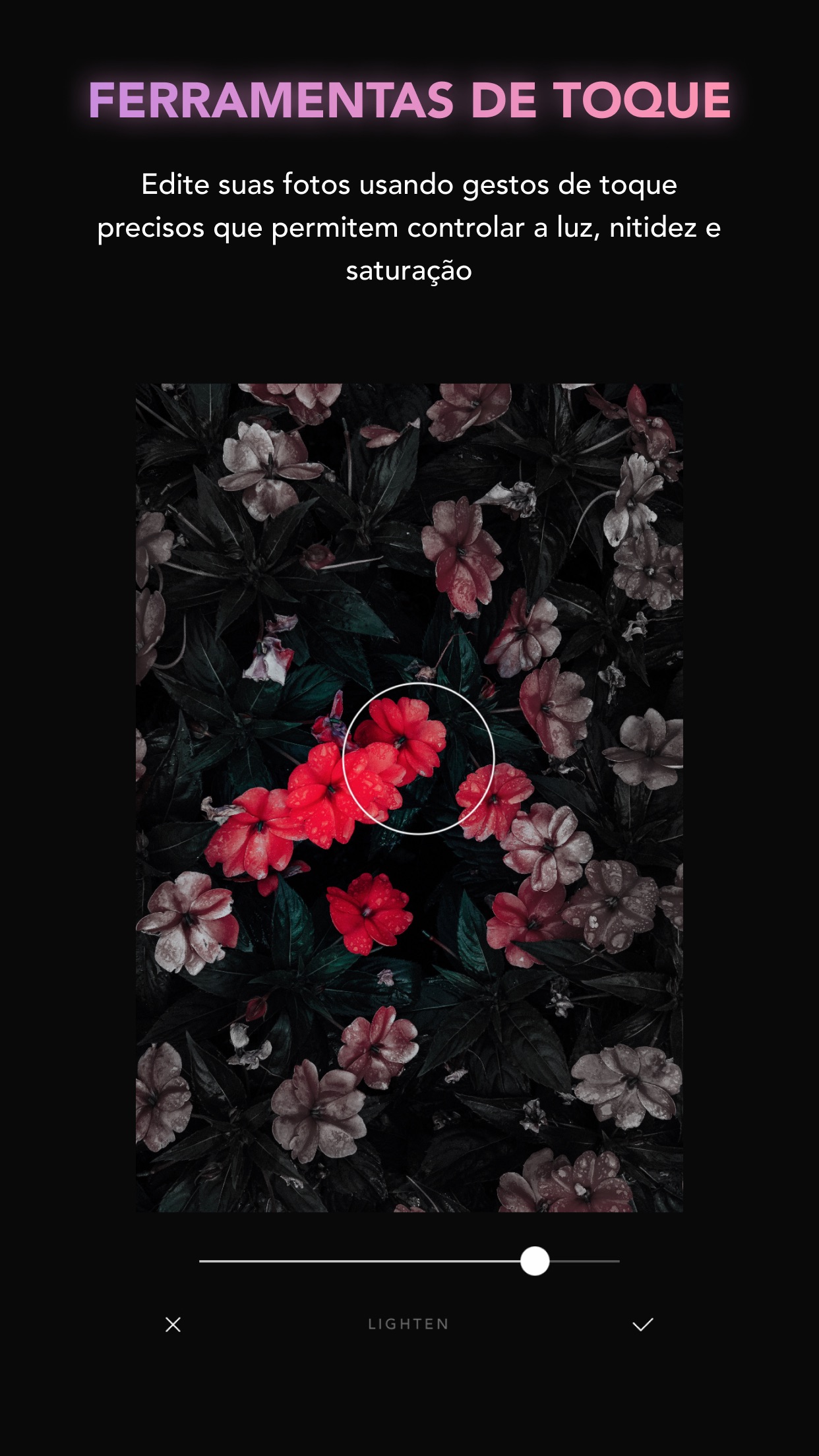 Screenshot do app Afterlight — Editor de Fotos