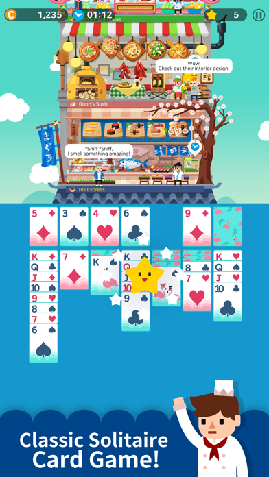 Solitaire Cooking Tower Screenshot 1