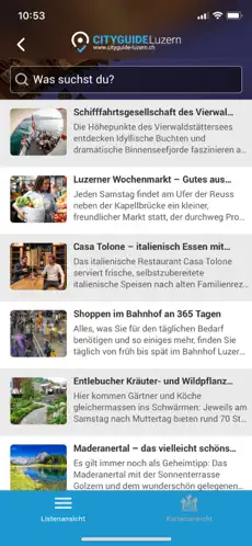 Screenshot 3 CITYGUIDE Luzern iphone