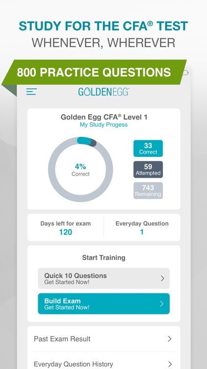 Golden Egg CFA® Exam Level 1.