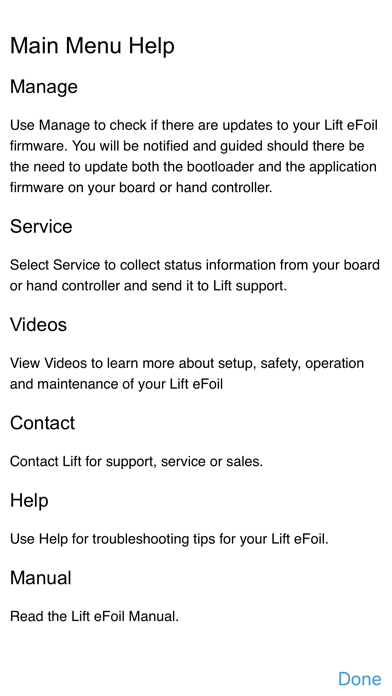 Lift eFoil - Quickstart App screenshot 2