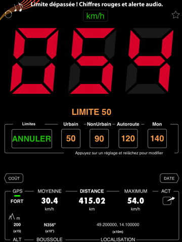 Speedometer 55 Start. GPS Box. screenshot 3