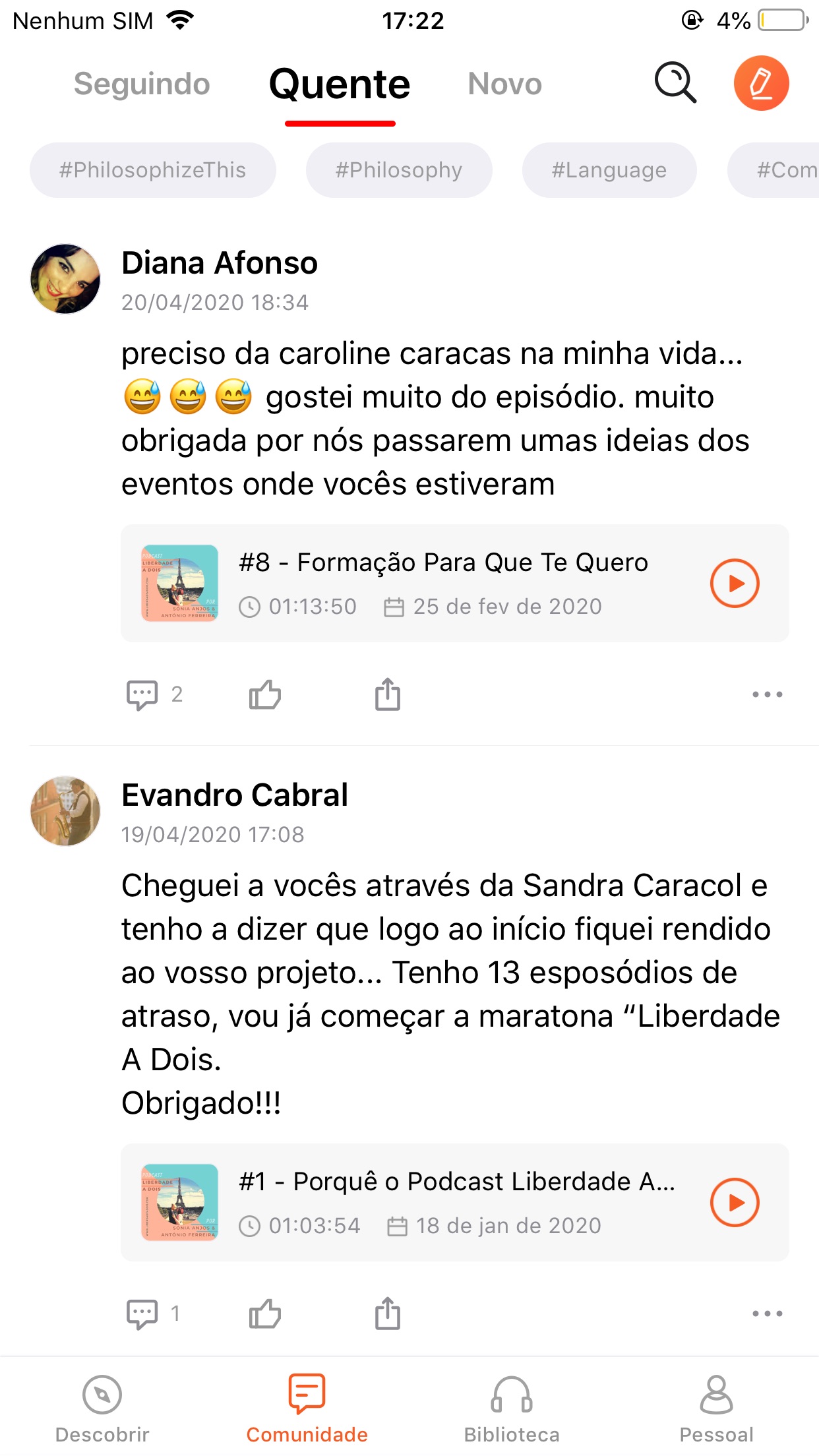Screenshot do app Castbox