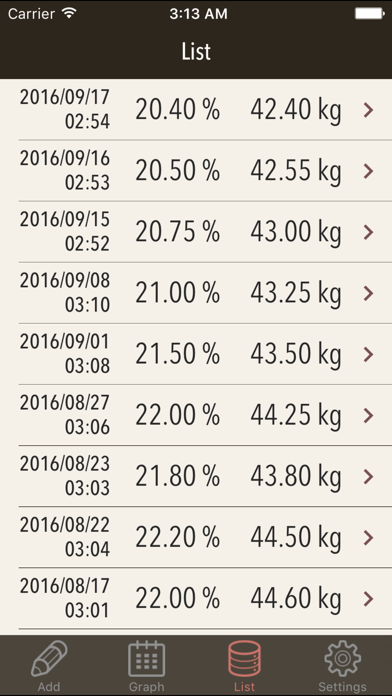 Simple Weight Recorder screenshot 3