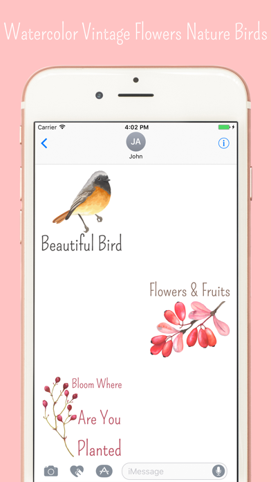 How to cancel & delete Animated Vintage Birds & FLoral Stickers from iphone & ipad 1