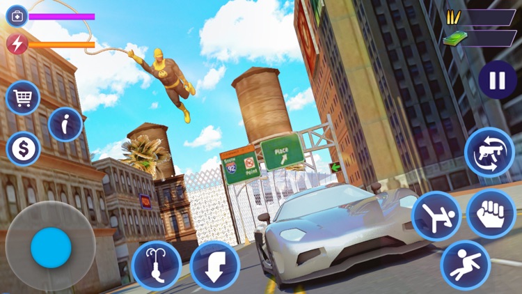 Flying Rope Hero Man Fight