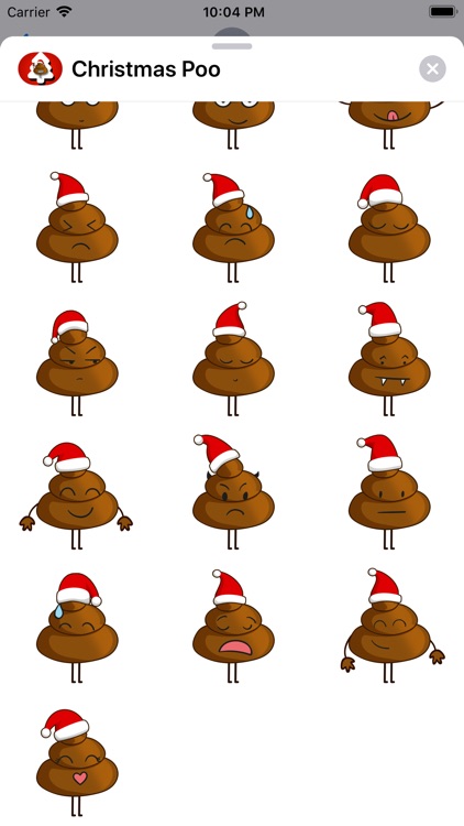 Christmas Poo Stickers