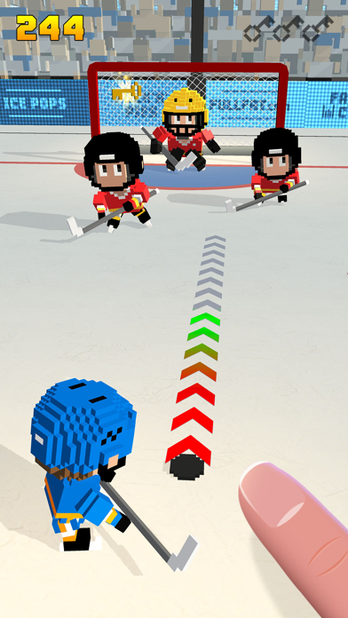 Blocky Hockey - Arcade Ice Runner Screenshot 2