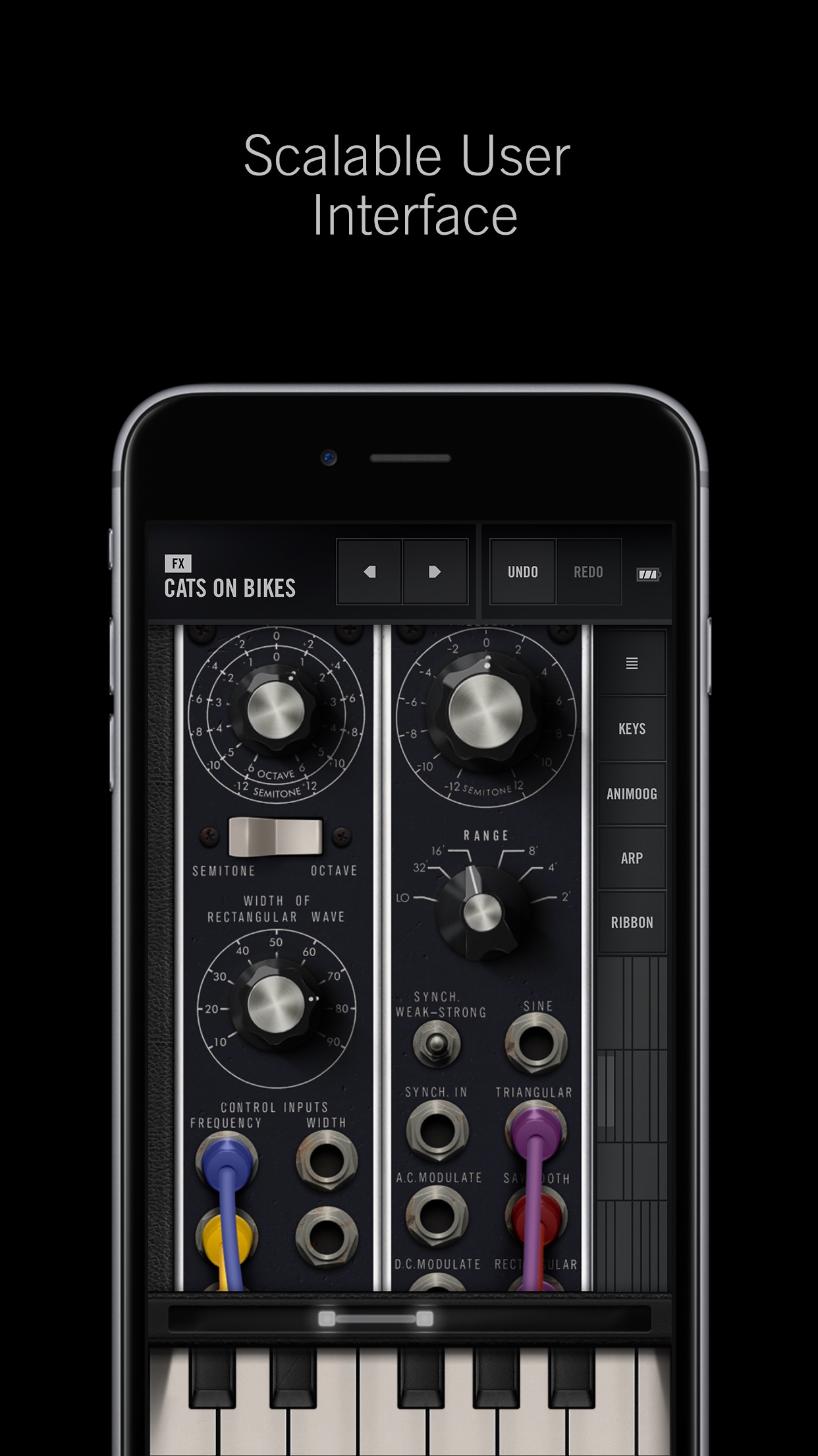Screenshot do app Model 15 Modular Synthesizer
