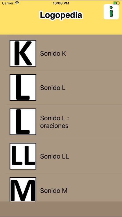 Logopedia app : ejercicios