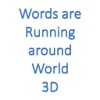 Icon Words are running around world
