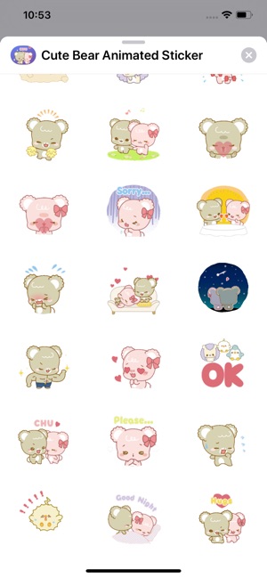 Cute Bear Animated Sticker(圖2)-速報App