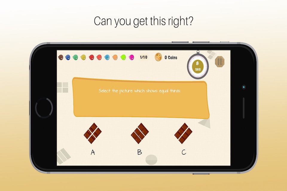 Fractions - Math app screenshot 3