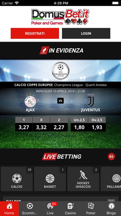 SCARICA APP DOMUSBET
