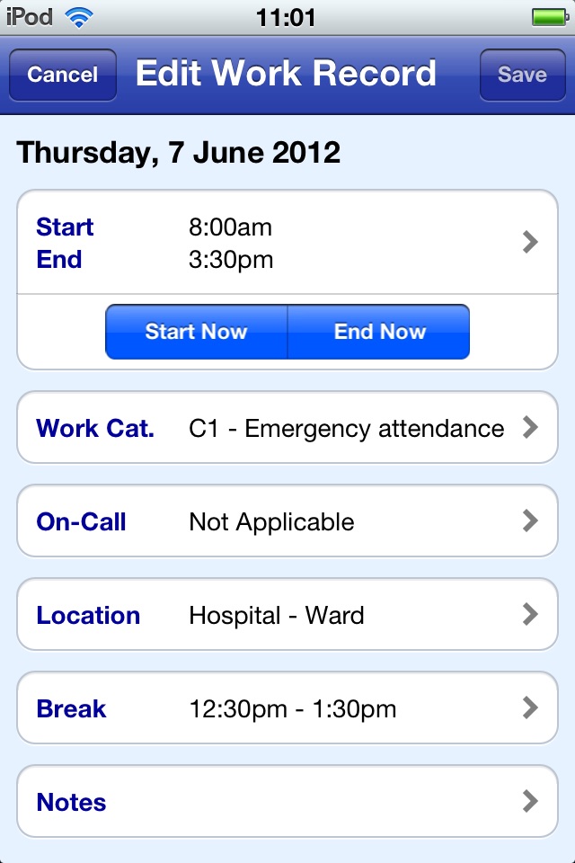 Medic's TimeManager screenshot 2