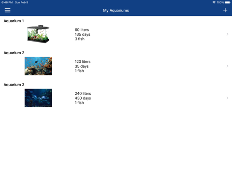 Aquarium Manager - náhled