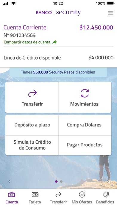 Banco Security screenshot 2