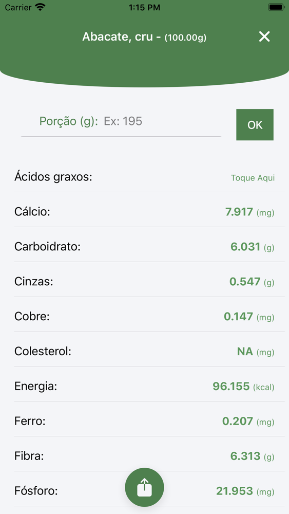 Taco App Tabela Nutricional App for iPhone Free Download Taco App