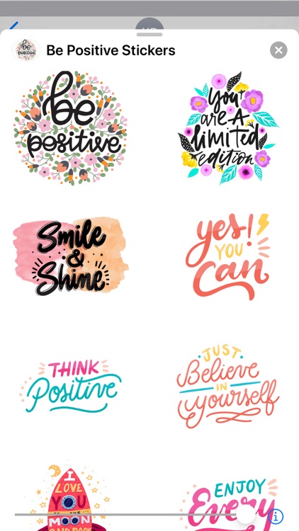 Be Positive Stickers by Rubilyn Santa Cruz