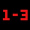 Increment the score of either player by pressing the "point scored" button beneath their score