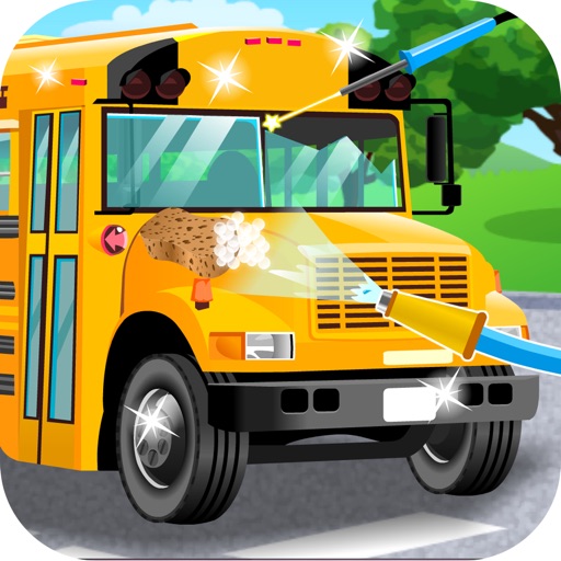 School Bus Car Wash Games Icon