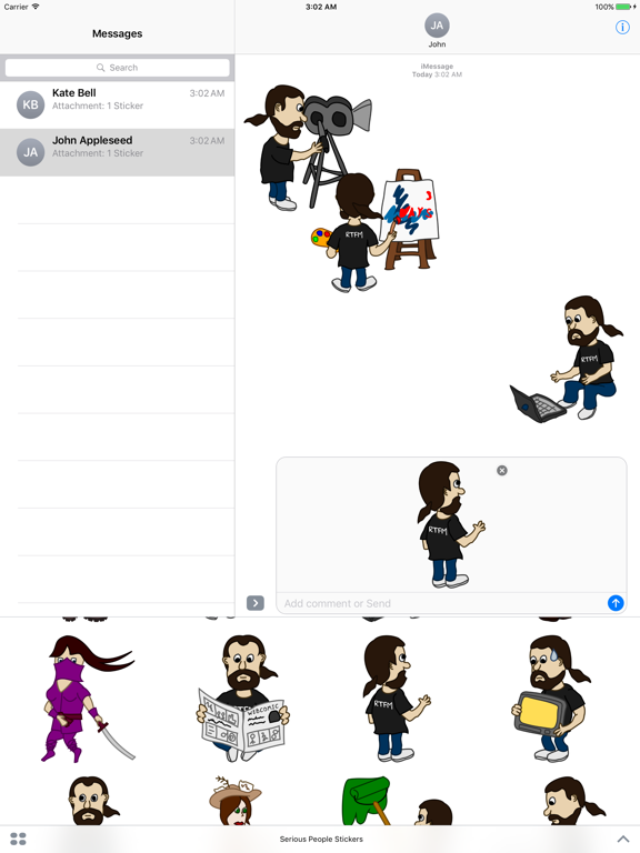 Screenshot #4 pour Serious People Stickers