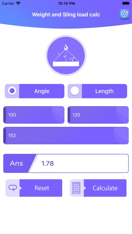 Weight and Sling load calc