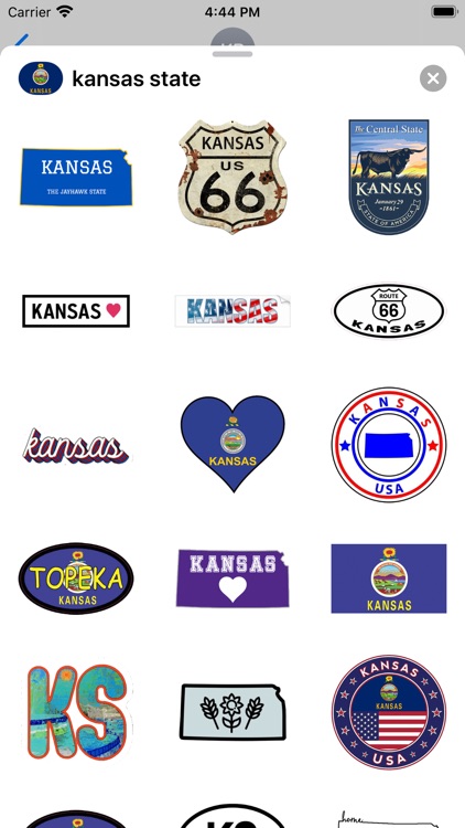 Kansas emoji - USA stickers