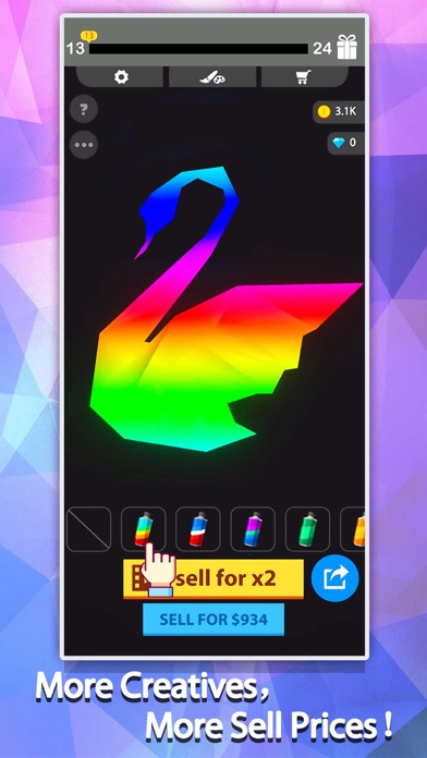 Idle Painter 3D-Low Poly&Tap screenshot 3