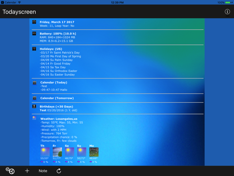 Today-Screen - náhled