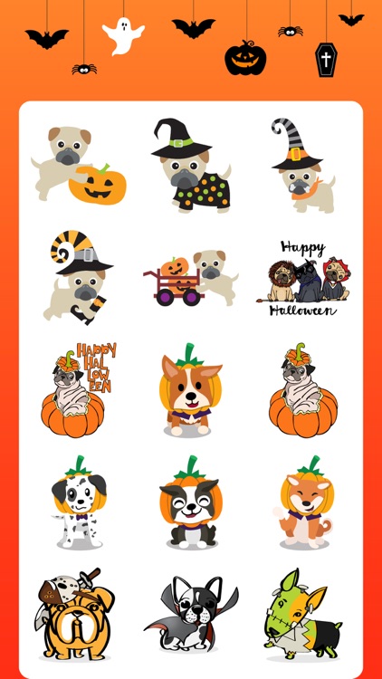 Cutest Halloween Pugs Sticker