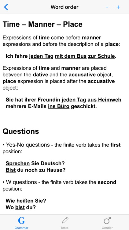 German Grammar with Tests