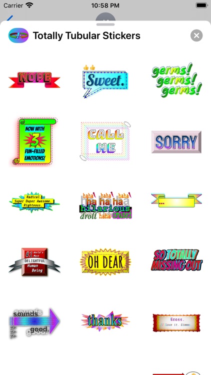 Totally Tubular Stickers
