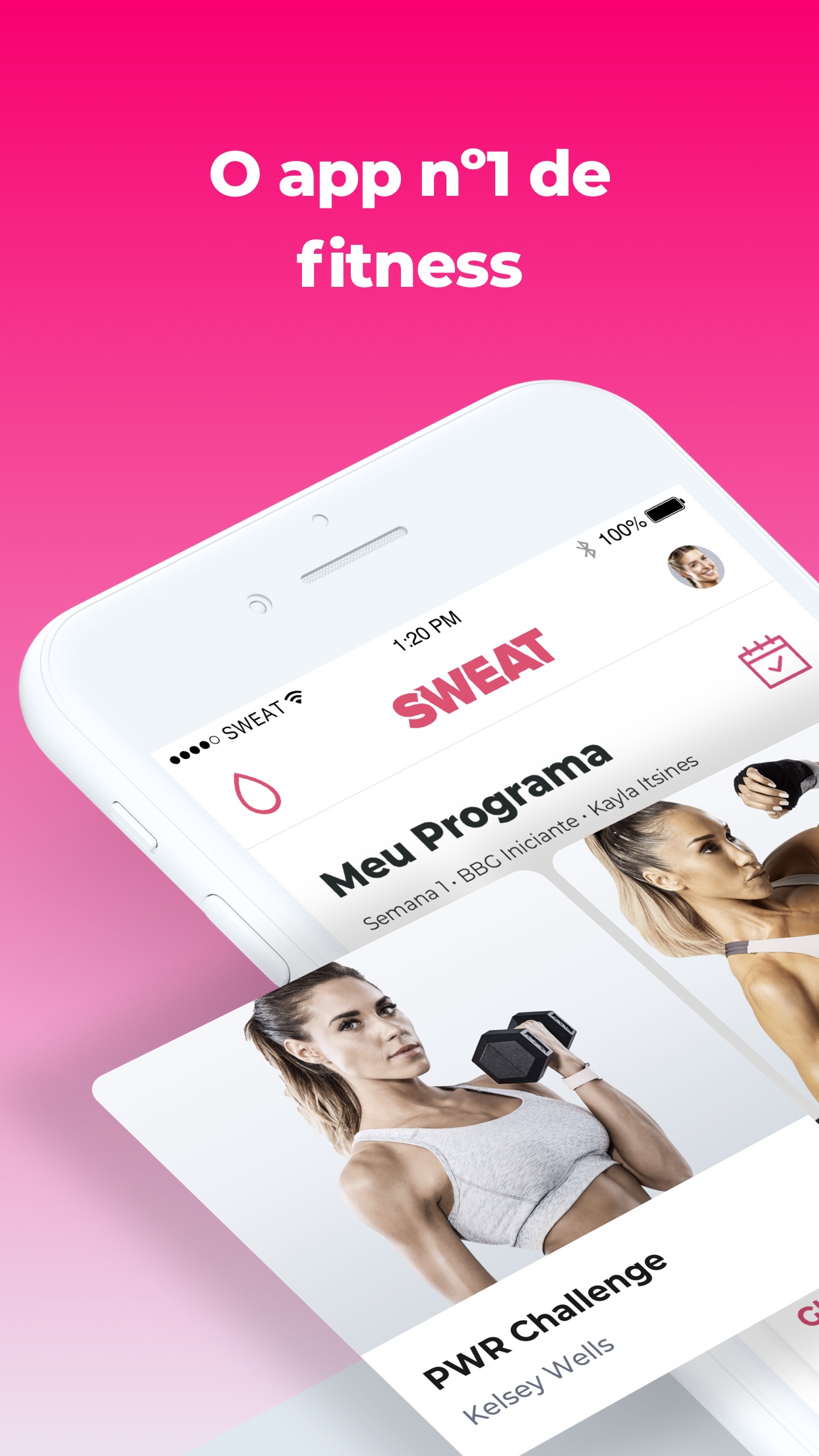 Screenshot do app SWEAT: Fitness Kayla Itsines