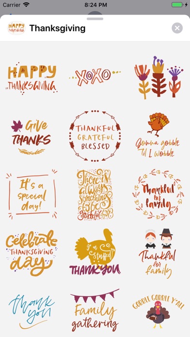 Thanksgiving Stickers Set screenshot 2