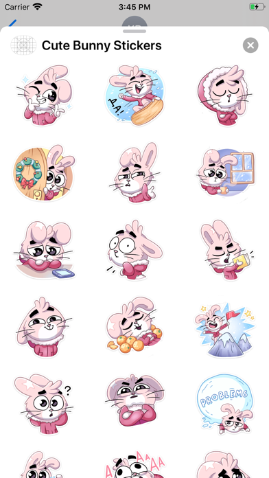 Cute Bunny Stickers pack screenshot 2