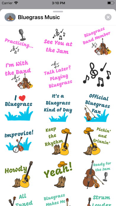 Bluegrass Music Stickers screenshot 3