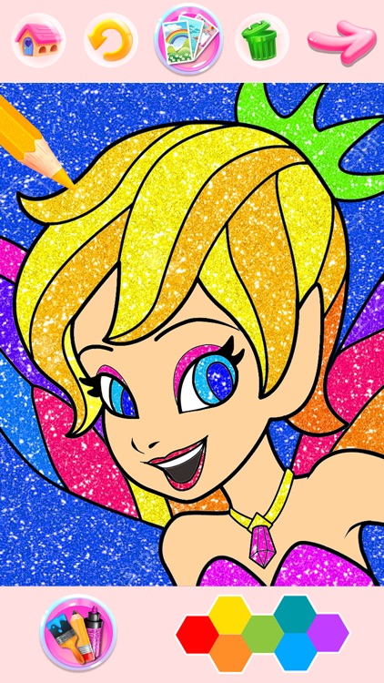 Rainbow Glitter Coloring Book screenshot-3
