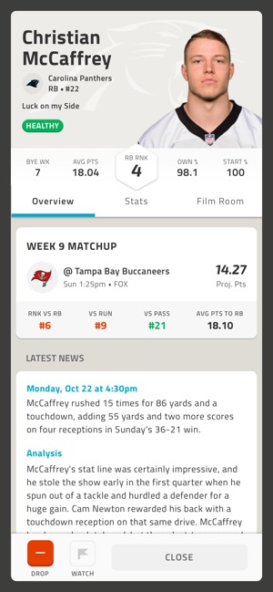 NFL Fantasy Football(圖2)-速報App