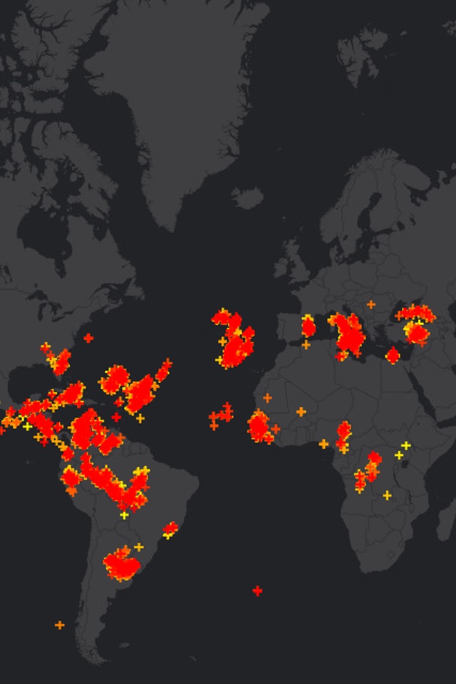 Global Lightning Strikes Map screenshot 2