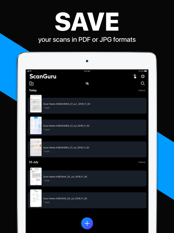 iPad Image of Scanner App: PDF Docs Scan