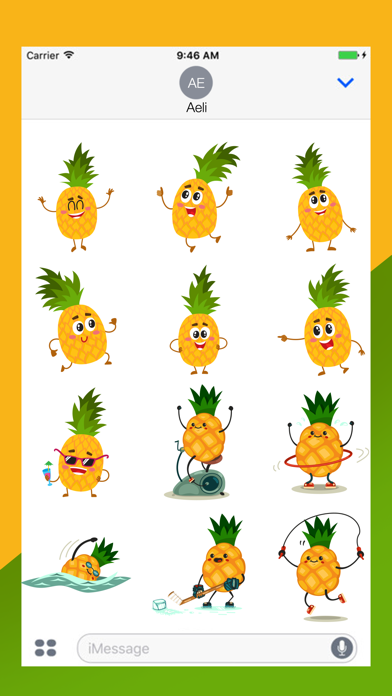 How to cancel & delete Hawaii Pineapple Stickers Pack from iphone & ipad 1