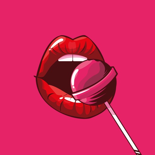 Naughty Kiss: Adult Woman Lips Icon